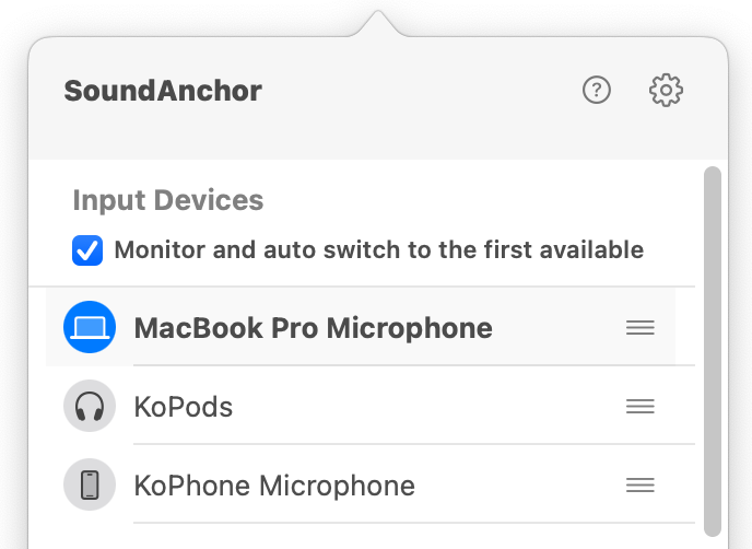 SoundAnchor screenshot